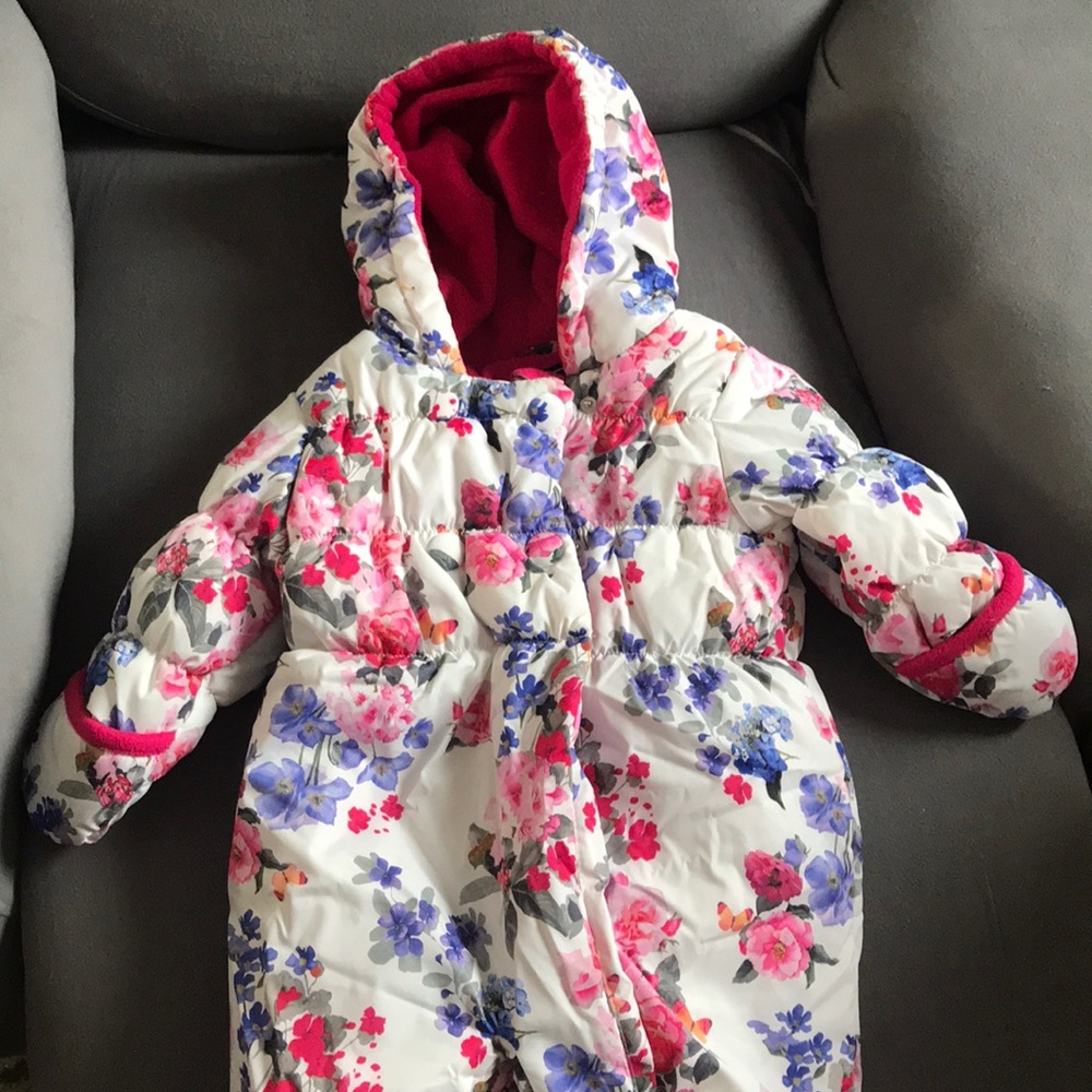 Baby girl snowsuit.